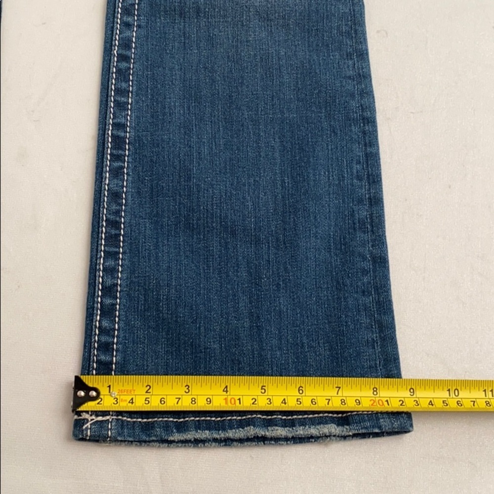 Miss Me JP5162 peace sign embroidered bootcut blue jeans 28x34 - Picture 14 of 15
